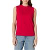 Amazon Essentials T-shirt Smanicata in Cotone, Vestibilità Rilassata Donna, Grigio Chiaro Puntinato, XL