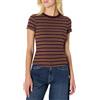 Amazon Essentials T-shirt a Maniche Corte a Costine, Elasticizzata, Vestibilità Aderente Donna, Lilla Pastello, XXL