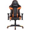 Oversteel - ULTIMET Sedia da gaming professionale in similpelle, braccioli 2D, regolabile in altezza, schienale reclinabile a 180°, pistone a gas classe 3, fino a 120Kg, colore Arancione