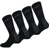 Caterpillar Wool Work Socks 4 Paia Calze Termiche Lavoro, Punta Tallone rinforzati, Qualità Lana (Nero, 39-42)