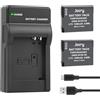 Joiry 2X DMW-BCM13 batterie + caricatore per Panasonic Lumix DC-TS7, DMC-FT5, DMC-LZ40, DMC-ZS40, DMC-ZS45, DMC-ZS50, DMC-TS5, DMC-TZ37, DMC-TZ40, DMC-TZ41 fotocamere