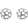 Zenvie Orecchini mini pallone da calcio, argento 925