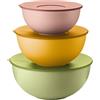 Guzzini -SET 3 CONTENITORI C/COPERCHI EVERYWHERE BIO Colori decori vari