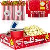 Moviejam Vassoi per snack per la notte del cinema, edizione rossa, 10 scatole resistenti per popcorn, 10 sacchetti di caramelle e inviti per biglietti del cinema gratuiti