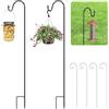 OFFCUP Gancio Da Pastore, 2 Pezzi 75cm Ganci Da Pastore Da Esterni, Supporti Vasi Balcone Regolabili, Gancio Piante Per Uccelli, per Appendere Luci Natalizie Da Giardino, Cesti per Piante
