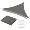 OFFCUP Tenda Parasole, 3 x 3 x 3 M Vela Ombreggiante Impermeabile, Vela de SombraTriangular, Protezione Solare Respirante Anti UV, per Esterno, Giardino, Terrazzo, Balcone, Patio (Gris)