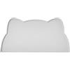 Voarge Tappetino in silicone per cani di piccola taglia, impermeabile, per animali domestici, antiscivolo, con bordi rialzati, antiscivolo, impermeabile, facile da pulire, 45,5 x 25,5 cm, grigio