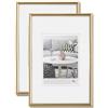 walther design Galeria KG015HD - Cornice portafoto in plastica, 10 x 15 cm, confezione da 2, oro