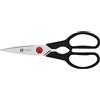 ZWILLING Twin L forbici da cucina professionali multiuso, 20 cm, acciaio speciale inox, forbici da cucina per destrimani e mancini, nero