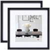 walther design Steel Style ES330BD - Cornice portafoto in plastica, 30 x 30 cm, confezione da 2, nero