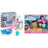 Gabby's Dollhouse, Piscina Gabby e di Siregatta, Personaggi Cambiano Colore a Contatto con l'Acqua, Giocattoli per Bambini, 3+ Anni & DeluxeRoomSetCraftRoom, Multicolore, 6064151