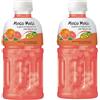 DISTRIBUZIONE 3D Mogu Mogu succo di frutta multi sapore con 25% NATA De Coco, bevanda potenziante energetica, ricca di fibre naturali di frutta, senza conservanti aggiunti e colori, 2x 320ml (2x, Pompelmo)
