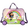 Coriex Trolley Cavalcabile Gabby's Dollhouse, Valigia da Viaggio per Bambini Rigida in ABS, Cavalcabile Trainabile con Tracolla 23L 45 x 22 x 34 cm, Multicolore