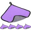 PATIKIL Asciugamano per Stecca Biliardo 9,84x9,84 Pollici, Panno per Stecca per Pulizia delle Stecche Biliardo, Pile Corallo per Accessori per Stecche Tavolo Biliardo, Grigio Viola