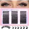 WENDY LASHES Ciuffetti Ciglia Finte 80D-0,07 Naturali Lash Clusters D Curl 9-16mm Extension Ciglia Ciuffetti DIY Lash Extensins a casa(30H-80P-0.07D-916)
