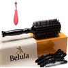 Belula Set spazzola rotonda per capelli con setole di cinghiale per l'asciugatura. (Fusto medio 6 cm)