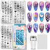 PH PandaHall 125 modelli punk stile nail stamping piastra 3pcs cuore fiocchi nail art modelli fulmini stella unghie art stencil farfalla unghie piastra immagine per manicure donna design stampa salone