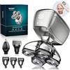 kensen Rasoio Testa Calva Impermeabile 5D Rasoio Elettrico Capelli 0 mm Wet & Dry Rasoio Elettrico Barba 120 Min con con Testina per Naso + Orecchie & Pettine Limitatore(3/5/7mm)
