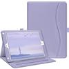 Fintie Custodia per iPad 6a / 5a generazione (modello 2018 2017, 9,7 pollici), iPad Air 2 / Air 1 (9,7 pollici) - [protezione angolare] multi-angolo visualizzazione stand cover con tasca, lilla viola