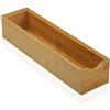 Generico Organizer in bambù per cucina e bagno, scatole portaoggetti modulari e impilabili, contenitori senza coperchio per armadi e scaffali (30,5 x 7,8 x 6,4)