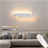 niuniaj LED Applique da parete interno con Telecomando,Creativo 10W 1100LM Bianco Moderne Applique camera da letto,3 Temperature di Colore,lampada da parete interno Dimmerabile,60CM Lampada da Parete