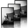 VUVUZULA Cornice portafoto in legno MDF, 50 x 70 cm, colore nero, 50 x 70 cm, set da 3 pezzi