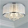 BESTIER Modern Crystal Drum Chandelier Illuminazione da incasso a LED Lampada da soffitto a soffitto Apparecchio da pranzo Sala da pranzo Camera da letto Soggiorno LED 4 E14 Lampadine