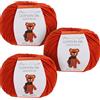 Utopia Crafts Amigurumi, filato di cotone DK per uncinetto e lavoro a maglia, 50% cotone, 50% misto acrilico, 3 confezioni da 50 g (arancione)