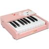 JALOKEE Tastiera per pianoforte per bambini, 18 tasti, mini musica, strumento educativo, giocattolo in legno per bambini e bambine (Rosa)