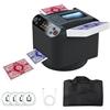TWSOUL Mixer automatico per carte di credito, ultra silenzioso, girevole a 360°, con 4 tasti per carte senza fili, mixer, miscelatore per carte ONU, Texas Hold'em (nero)