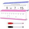 ZylYve 16 Pallottolieri Carte di lavagne Bianche cancellabili con Linee numeriche, Doppio Lato (0-10/0-20)