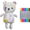 eatsleepdoodle Artie Bear Doodle & Colour In Bear - Peluche da colorare con 10 penne lavabili