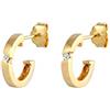 DIAMORE Elli DIAMONDS Orecchini Donne Creole con Diamante (0,03 ct.) in Oro Giallo 585