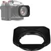 Haoge Squaret - Paraluce in metallo per obiettivi Fujifilm XF 35 mm F2 R WR, XF 23 mm F2 R WR, XC 35 mm F2, XC35 mm, paraluce a baionetta, sostituisce Fuji LH-XF35-2