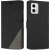 SONWO Cover per Motorola Moto G73, Flip Caso in PU Pelle Case Cover Custodia con Slot per Schede e Supporto Stand per Moto G73, Nero