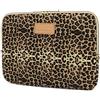 Kayond - Custodia in tela per computer portatile, notebook, MacBook Air, MacBook Pro Stampa leopardata marrone. 13-13.3 inch
