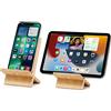 FadyDail Supporto Telefono in Bambù con Foro di Ricarica, Porta Cellulare da Tavolo Portatile in Legno Supporto Smartphone Phone Stand per iPhone, iPad, Desktop, Tablet e Tutti i Telefoni.