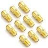 deleyCON 10 Pezzi Connettore Rapido F‑Quick - Femmina a Maschio - Senza Viti - Placcato Oro