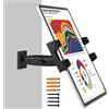 Peastrex Supporto parete per tablet iPad con braccio lungo regolabile a 360° compatibile con tablet cellulare 4~13,5 iPad Pro, Galaxy Tab, interruttore di superficie, iPhone, aule, luoghi medici