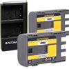 PATONA Caricatore Doppio + 2X Batteria NB-2LH 600mAh - Ricambio per Canon NB-2L NB-2LH NB-2L18 BP-2L5 BP-2L12 BP-2L14 - per EOS 350D 400D, PowerShot G7 G9 S70 S80, MV800-MV960, MVX - set completo