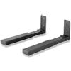 suptek SPLK201 - Supporto da parete per soundbar e altoparlante, 1 paio di supporti, doppio altoparlante, per canale centrale pesante, colore: nero