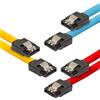 POPPSTAR 3x Cavo SATA 3 per SSD/HDD, 0,5 m, cavo dati con 2 connettori diritti, fino a 6 Gbit/s, giallo, rosso, blu