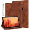 BOLELAW Custodia per Samsung Galaxy Tab S6 10,5 pollici 2019 (SM-T860/SM-T865) con penna, in pelle PU, a portafoglio, portapenne, colore marrone
