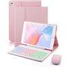 MicroTunk Per iPad 9,8,7 Generazione 10.2 Pollici(9a/2021 8a/2020 7a/2019)/Ipad Air 3/ipad pro 10.5 Pollici(2017)Cover custodia Con Bluetooth Italiano(QWERTY)Tastiera Retroilluminati Mouse Backlit Keyboard Case