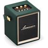 Lonzuer Altoparlante Bluetooth,Retro Portatile Altoparlante, BT5.3, 40 W con batteria da 5000 mAh, oltre 10 ore di lettura, senza fili in legno altoparlante con maniglia per campagna interna ed esterna (verde