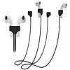 MyGadget Lacci magnetici (2 pezzi) compatibili con AirPods 1 | 2 | 3 | Pro - in silicone e ideali per lo sport - [70 cm lunghezza] - Laccetti Cuffie Nero