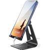Lamicall Supporto Telefono Regolabile, Dock Telefono - Universale Supporto Cellulare per iPhone 17 Pro Max, 16 15 14 13 12 11 Pro Max, XS Max X XR 8, Samsung S10 S9 S8, Huawei, Altri Smartphone - Nero