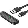 ATUMTEK Otturatore Remoto Bluetooth 5.0 Ricaricabile Type-C, Telecomando Fotocamera per Smartphone iOS e Android, Design in Fibra di Carbonio, Compatto Portatile, Portata 10m, Nero