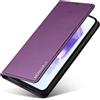 ZHOZEXIN Custodia a portafoglio per Samsung Galaxy A34 5G, in pelle PU, chiusura magnetica, con supporto per carte di credito, supporto per Samsung A34 (viola)