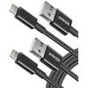 Anker cavo lightning Premium in Nylon 1,8 m, confezione da 2, Certificato Apple MFi per iPhone SE/XS/XS Max/XR/X/8 Plus/7/6 Plus, iPad e Altro